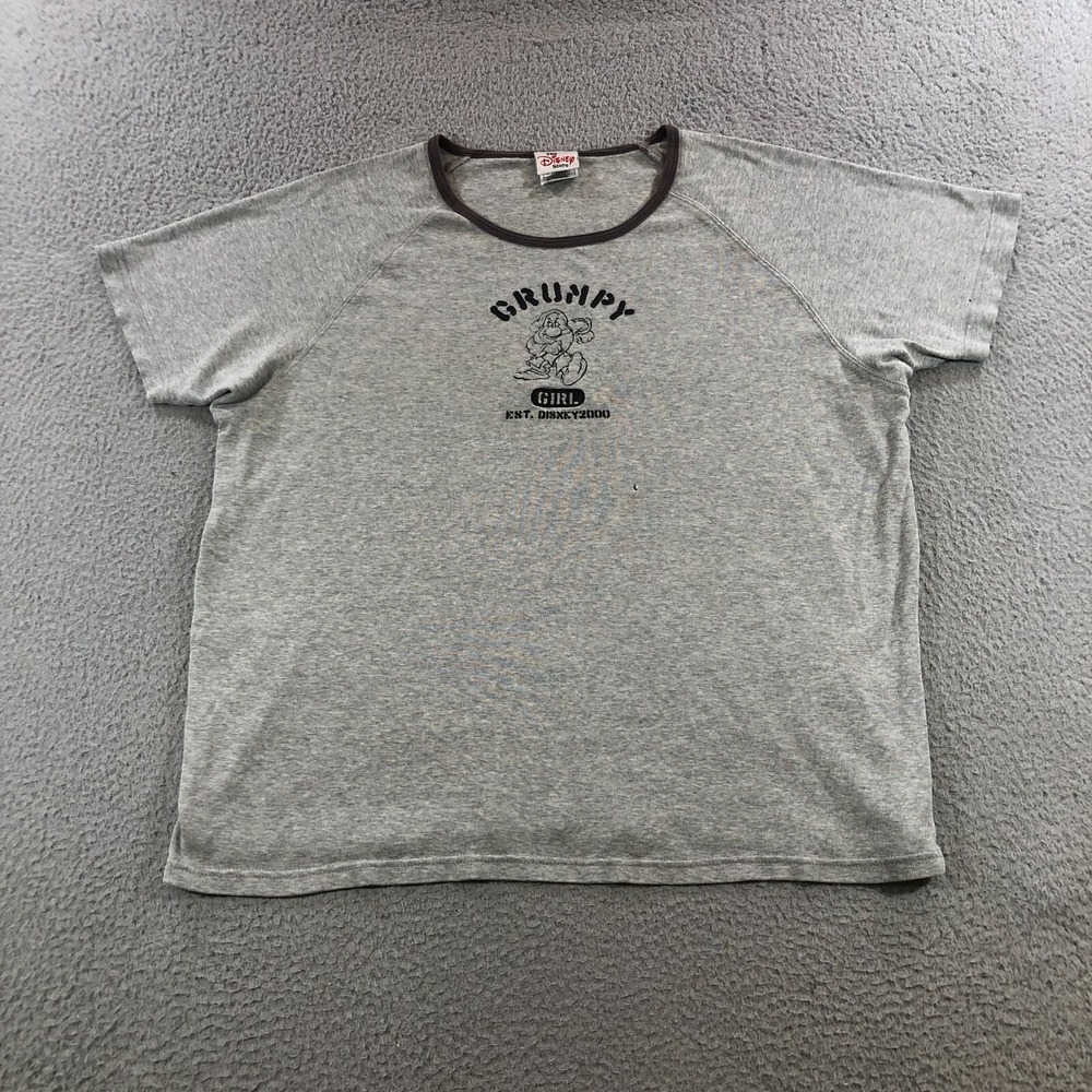 Vintage Disney T Shirt Women M Gray Grumpy Gril Oversize